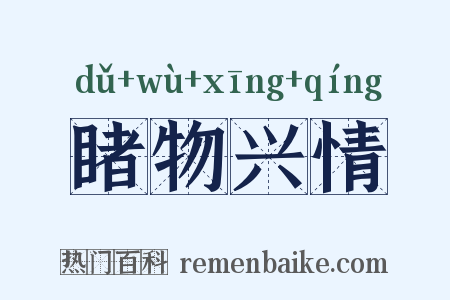 睹物兴情是什么意思的图片